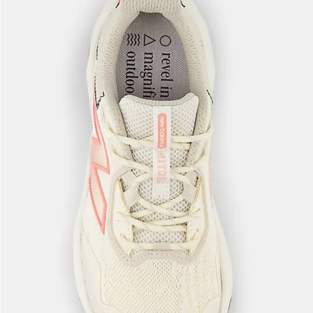 New Balance Cream and Pink Athletic Shoes